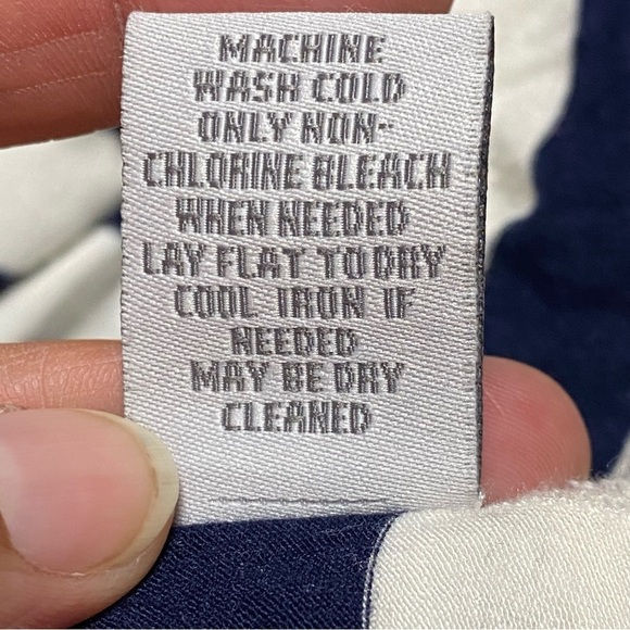 Soft Surroundings Dress Women’s Size XL Navy White Stripes Jersey Wrap Dress - Picture 12 of 12